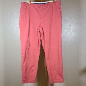 Ralph Lauren Sport Women's Coral Straight Leg Pants Size 14 100% Cotton